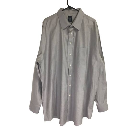 Joseph & Feiss Gray Men's‎ Long-Sleeve Button-up Shirt Size 19 36/37 Tall - Picture 1 of 7
